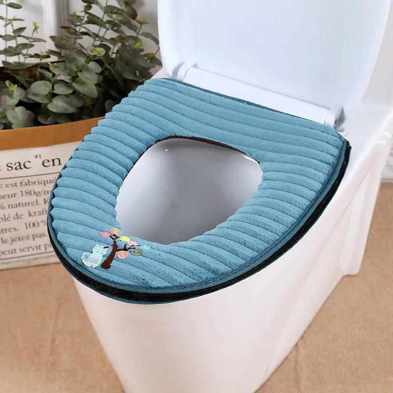 Four Season Toilet Seat Covers Cute Cartoon Soft Household Portable Reusable Closestool Pad Travel Waterproof Accessories