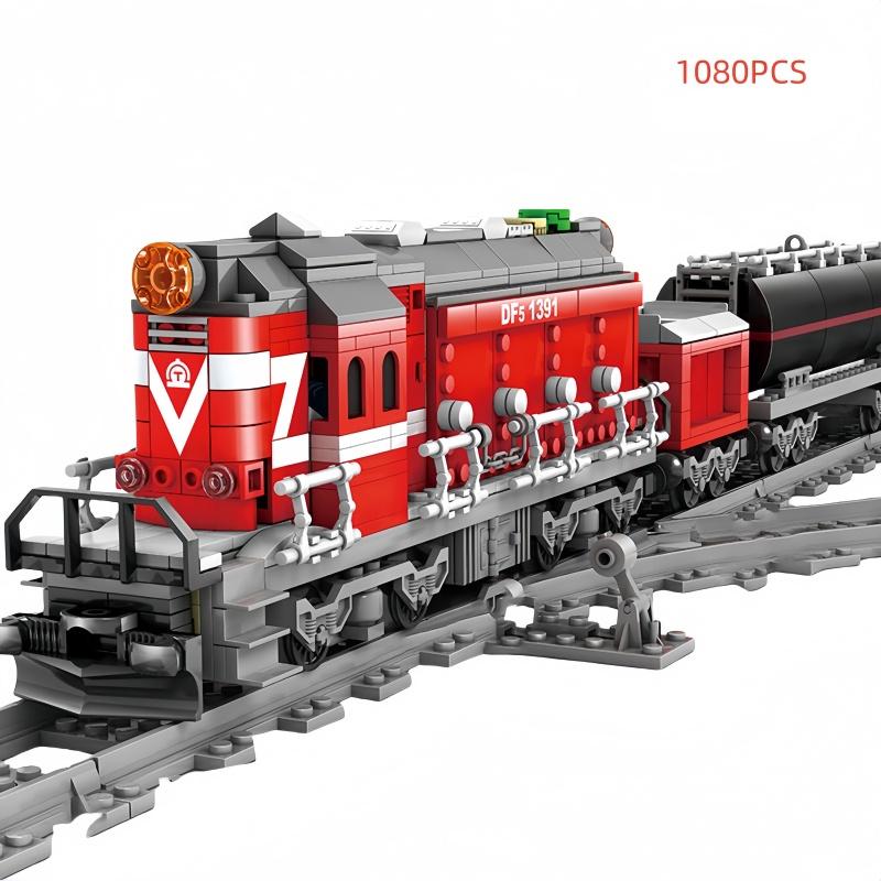 78cm City Train Building Block Toys-Battery-powered,Great for Boys' and Teenagers' Play and Learning,Educational Holiday Gift