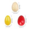2PCS Natural Wood Simulation Egg Manual Graffiti Painted Exercise DIY for Creative Easter Egg Children Early Educational