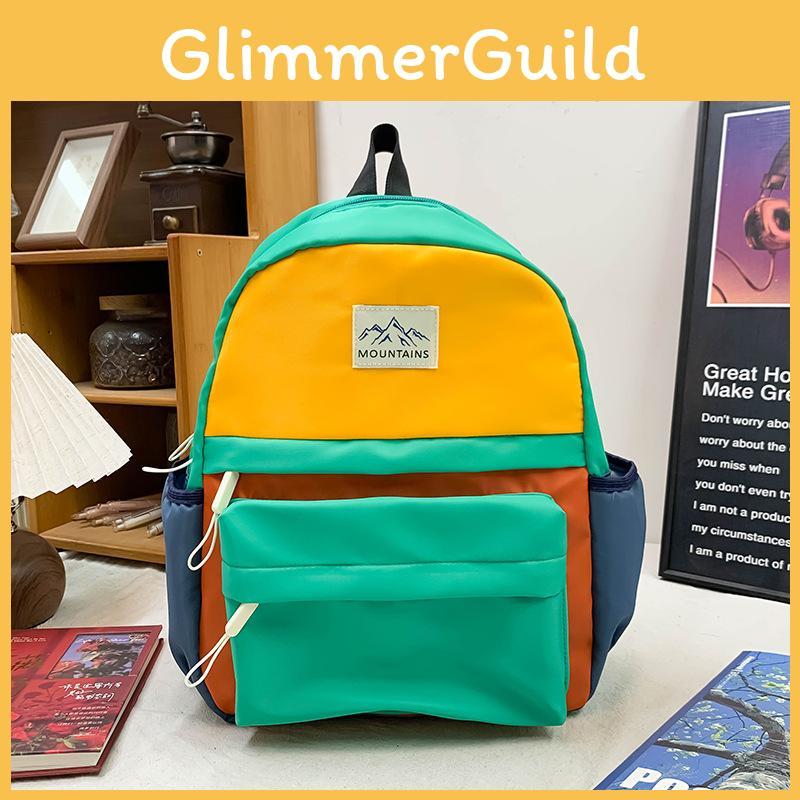 Color Blocking Fashion Design Children Backpacks For Daily Activities Outdoor