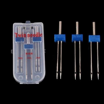3pcs Double Twin Sewing Needle Sewing Machine Needles Pins Clothing Decor Needlework Craft Size 2mm3mm4mm YSXX