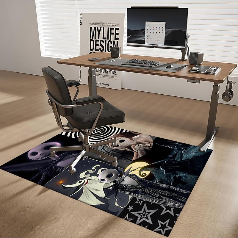 1pc Nightmare Before Christmas Carpet for Playroom Bedroom Living Room Sofa Home Decor,Game Area Rug Non-slip Floor Mat. D728011