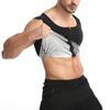 Men Silver Ion Sauna Body Shaper Vest Slimming Waist Trainer Corset Sweat Shaping