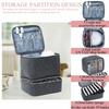 Double Layer Nail Polish Organizer Bag Large Capacity 30 Compartment Nail Care Kit Bag Handheld Essential Oil Storage Bag