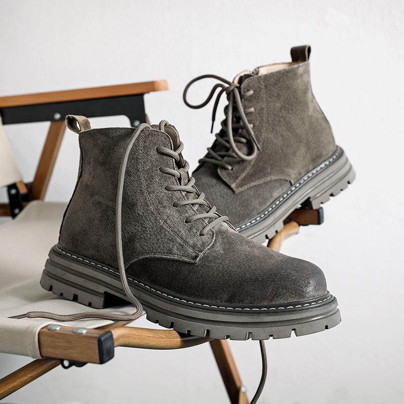 Fashion Warm men's boots for autumn and winter Retro Comfort High Quality Leisure business or office Outdoor street Trendy luxury shoes