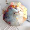 1 PC Automatic Folding Umbrella - Cute and beautiful cats Pattern, Portable & Foldable Design with 8 Ribs, Christmas Birthday Gifts