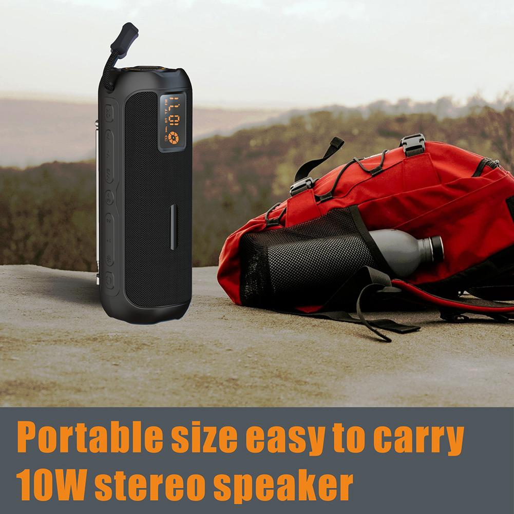 Wireless BT Speaker Portable Radio Support TF Card AM FM Radio Rechargeable Radio for Home Kitchen Outdoor