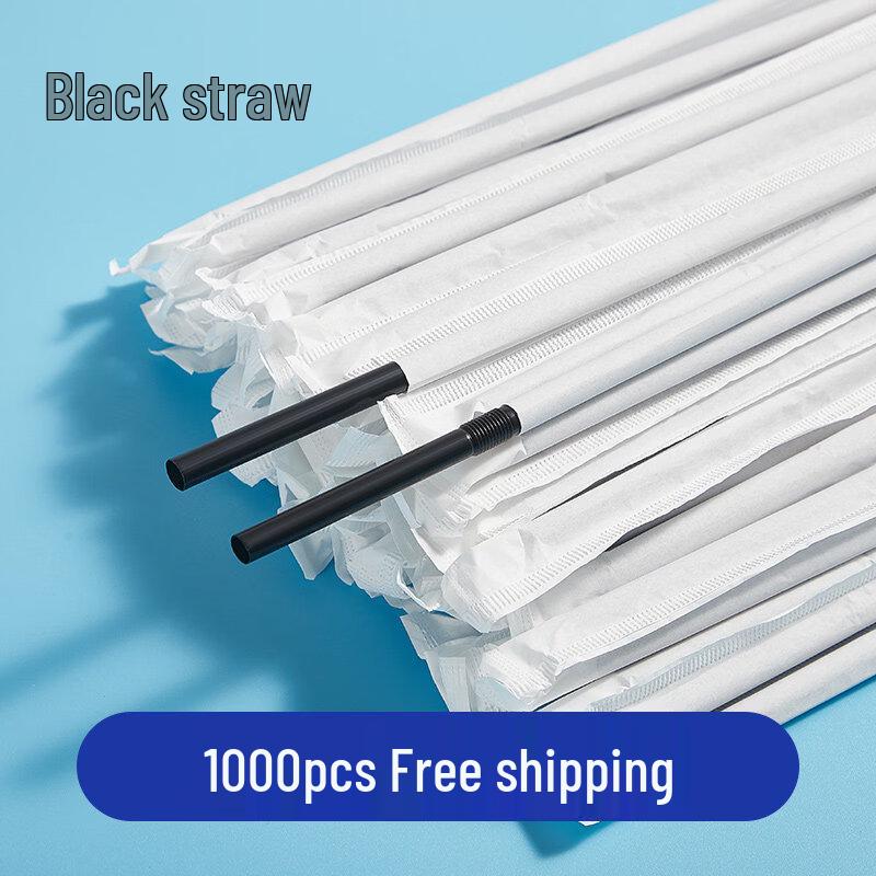 ZISIZ 1000-Pack Foldable Disposable Plastic Straws