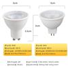 6PCS GU10 LED Spotligh MR16 Bulb Lamp 6W 220V 12V Lampada Condenser Diffusion Energy Saving Home Lighting Warm White Daylight