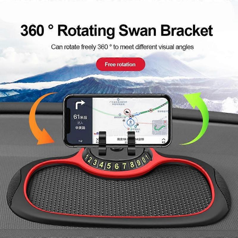 Multifunkční protiskluzová podložka do auta 3 v 1, držák telefonu do auta, protiskluzová, lepivá, protiskluzová, držák telefonu na palubní desku, držák navigace s funkcí skrytého čísla
