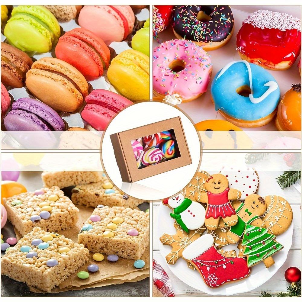 35pcs Mini Kraft Paper Gift Boxes with Clear Windows Perfect for Soap Candy Chocolate Gift Display & Wedding Favors