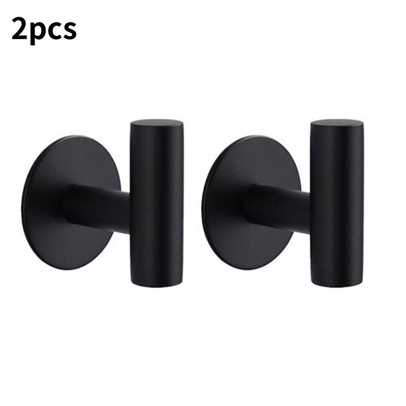 1/2Pcs Stainless Steel Silver Wall Hanging Hook Bathroom Hardware Set Towel Rack Toilet Paper Holder Organizer Bar Accessories