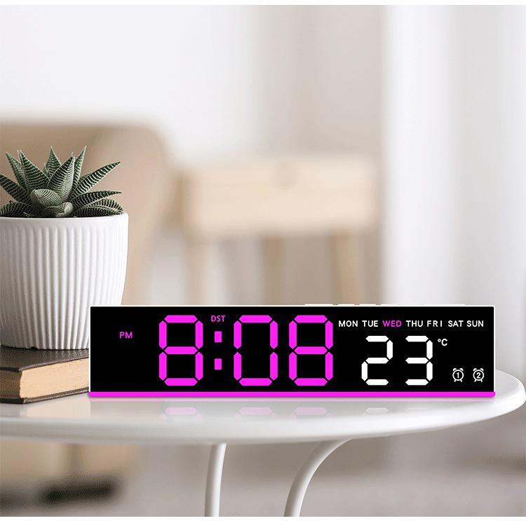 LED Multi-Functional Alarm Clock with Ambient Light and Simple Design, Model 5523