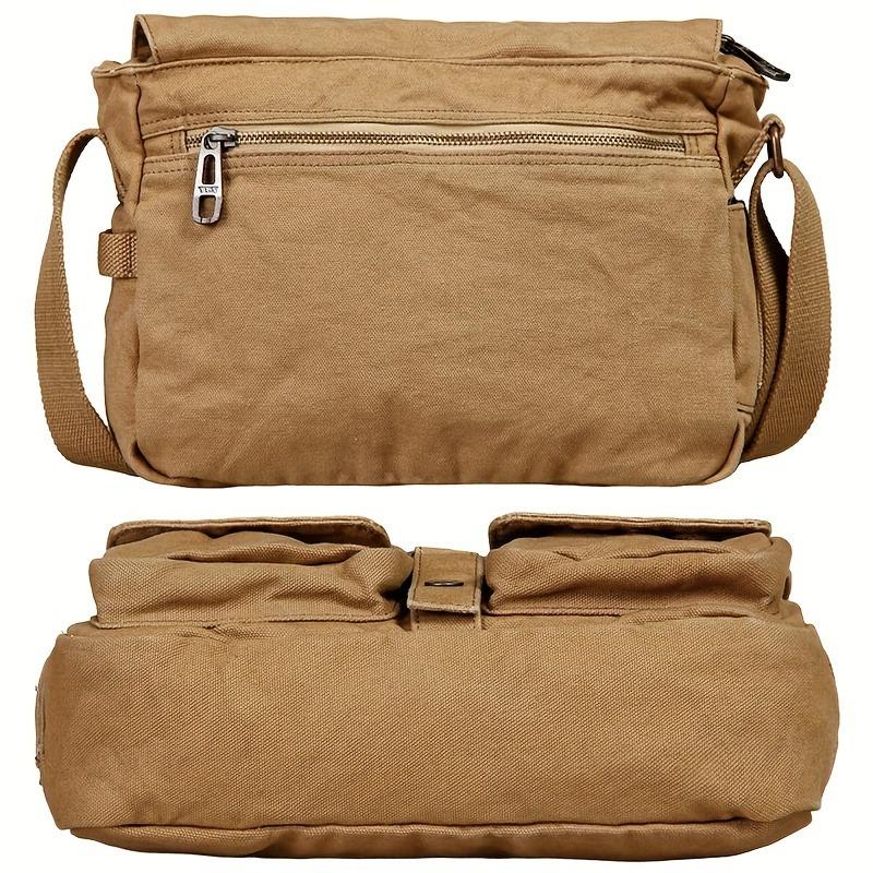 Japanese Retro Casual Canvas Bag, Large Capacity Commute Shoulder Crossbody Bag, College Style Men's and Women's Tote Bags
