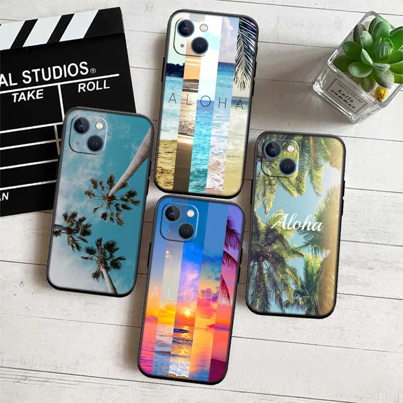 NH8 Beach Aloha Tree Summer Case for Motorola Edge 60 60s 70 G86 G56 G54 E14 G04S G45 G54 G64 S30 S50 X30 X40 X50 Pro Power