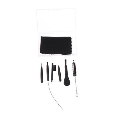 7Pcs/Set Hearing Aid Cleaner Kits Hearing Aid Cleaning Tool Cleaning Brushes Dry Wipe Anti-Static Cloth Dust Transparent Box
