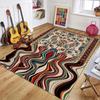 Tapete Boho Vintage Lavável Tapete Retro Marroquino Oriental Neutro Tapete Grande Antiderrapante para Sala de Estar Quarto Escritório