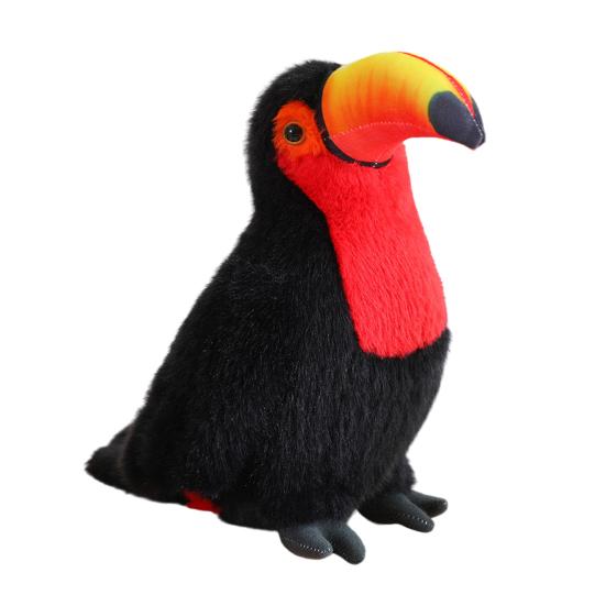 Jucărie de pluș tucan, pasăre cu gură mare, păpușă de pluș, pernă, acasă, birou, decorare dormitor, copii adulți, cadou de aniversare de Crăciun