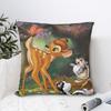 Bambi Cartoon  Pillowcase Polyester Cushion Cover Decoration  Pillow Case Cover Home Square 45X45cm