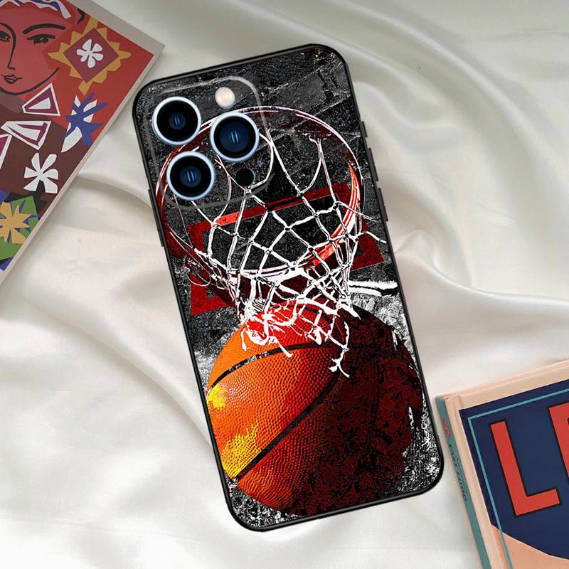 Basketball Basket Case For iPhone 15 14 13 12 11 Pro Max XR X XS Max 7 8 Plus SE 2020 12 13 Mini Back Cover