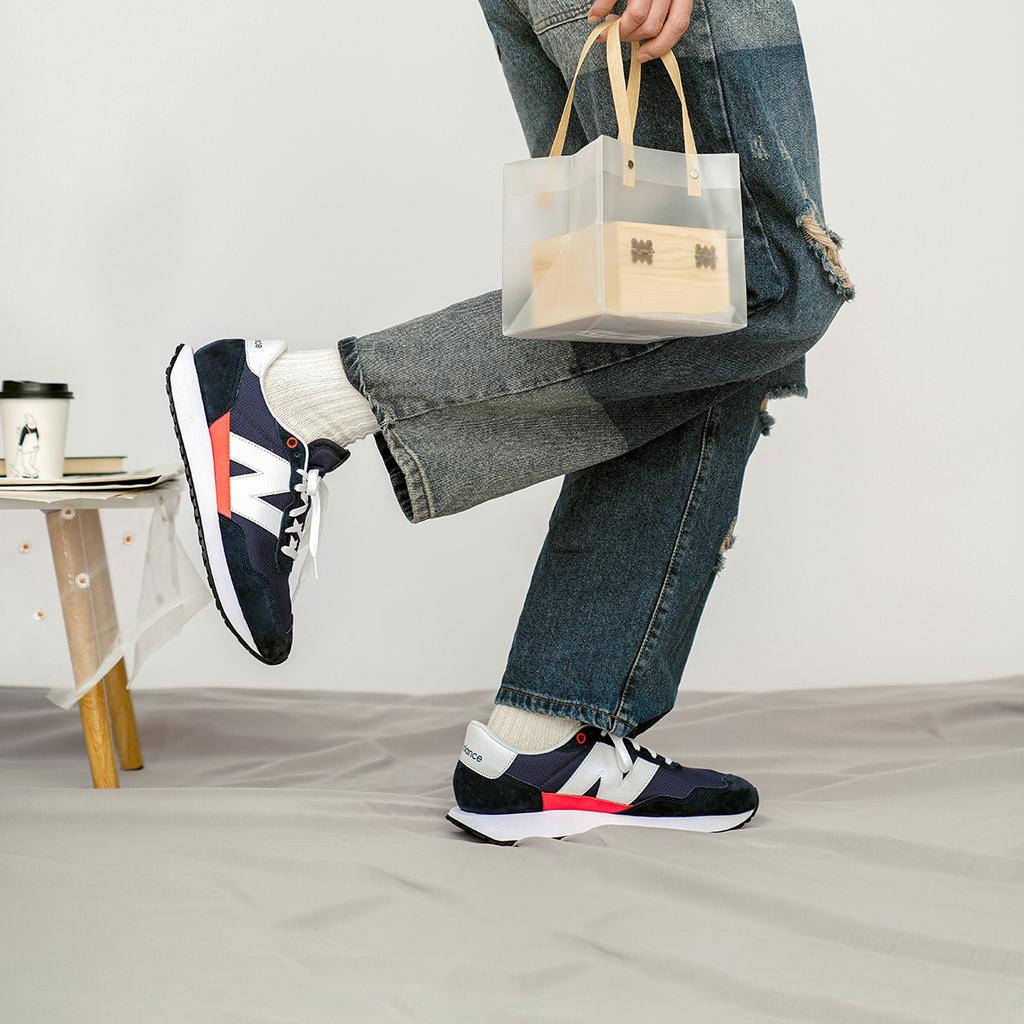 New Balance Niko And  Nb 237 Retro Sports Suede Fabric Synthetic Leather Low Top Casual Running Shoes Unisex sneaker Gray Blue White MS237VC1