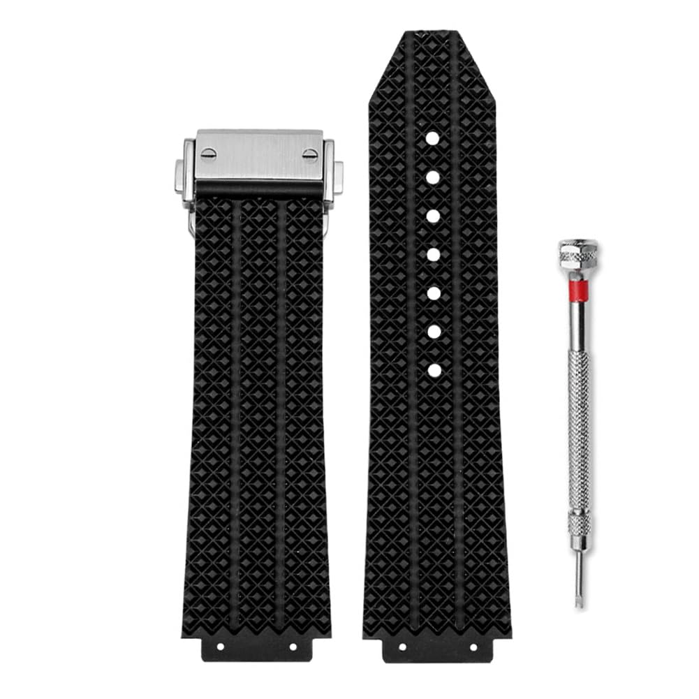 [Sibehill] Watch Strap Hublot Replacement Watch Band 24mm17mm Silicone Rubber Strap [Compatible with Classic FusionHublot Big Bang]