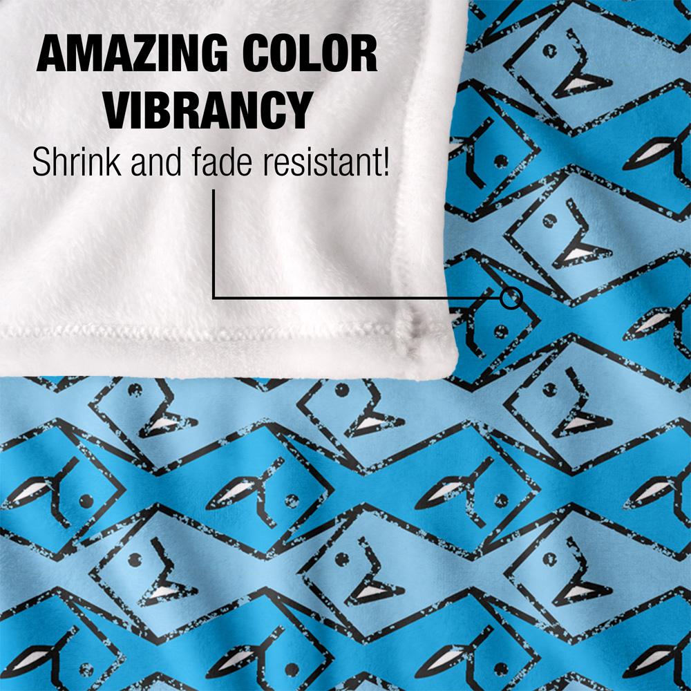 JQ Licensing Silky Patterned Fishing Supersoft Blanket