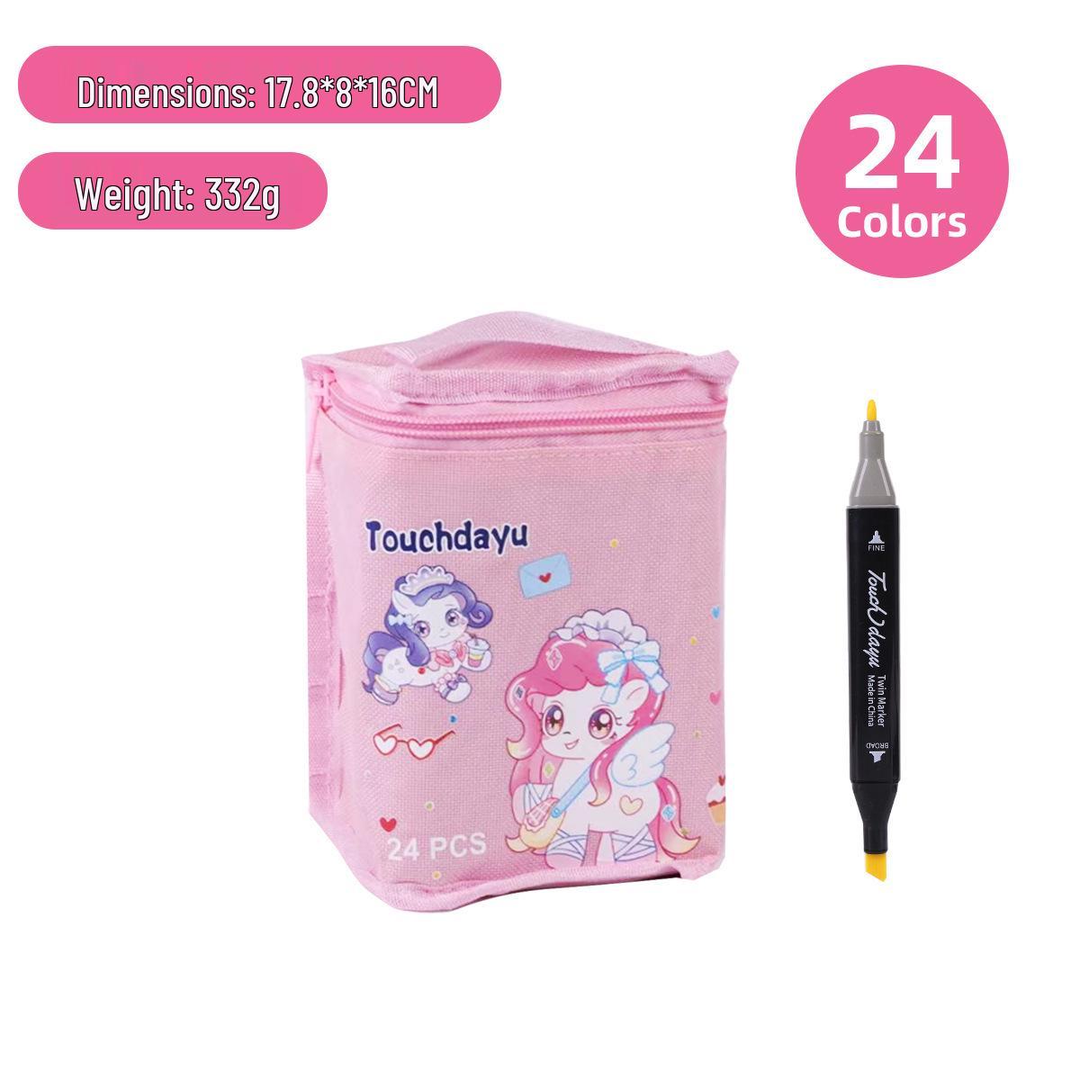 Dual-Tip Black Marker Pen for Kids - Quick-Dry Alcohol-Based Art and Drawing Pen