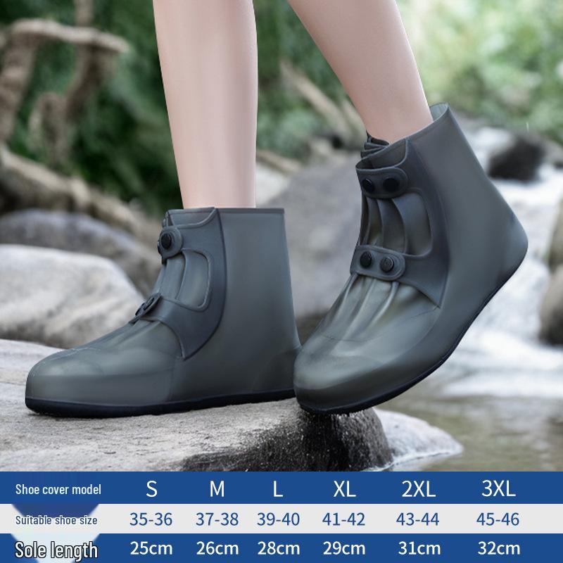 Copriscarpe in Silicone Antipioggia Impermeabili Antiscivolo - Durevoli, Riutilizzabili, Protezione Alta per Donna, Uomo e Bambini.