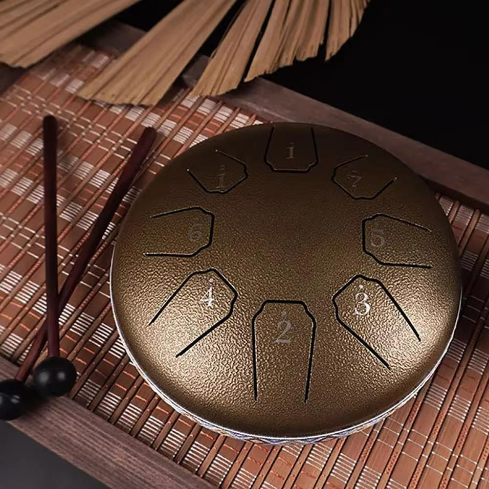 6 Inch 8 Note Drum Musical Percussion Instruments Portable Meditation Sound Therapy Accessories Lotus Drums