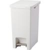 Asvel Evan Pedal Bin with Lid, 30L Capacity, Made In Japan, 25.6cm (W) X 38.5cm (D) X 48.8cm (H), White