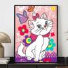 Pittura con Diamanti Le Avventure del Gatto Illustrazione Artistica Punto Croce 5D Stampa da Appendere Puzzle 5D Mosaico Ricamo Decorazione per la Casa