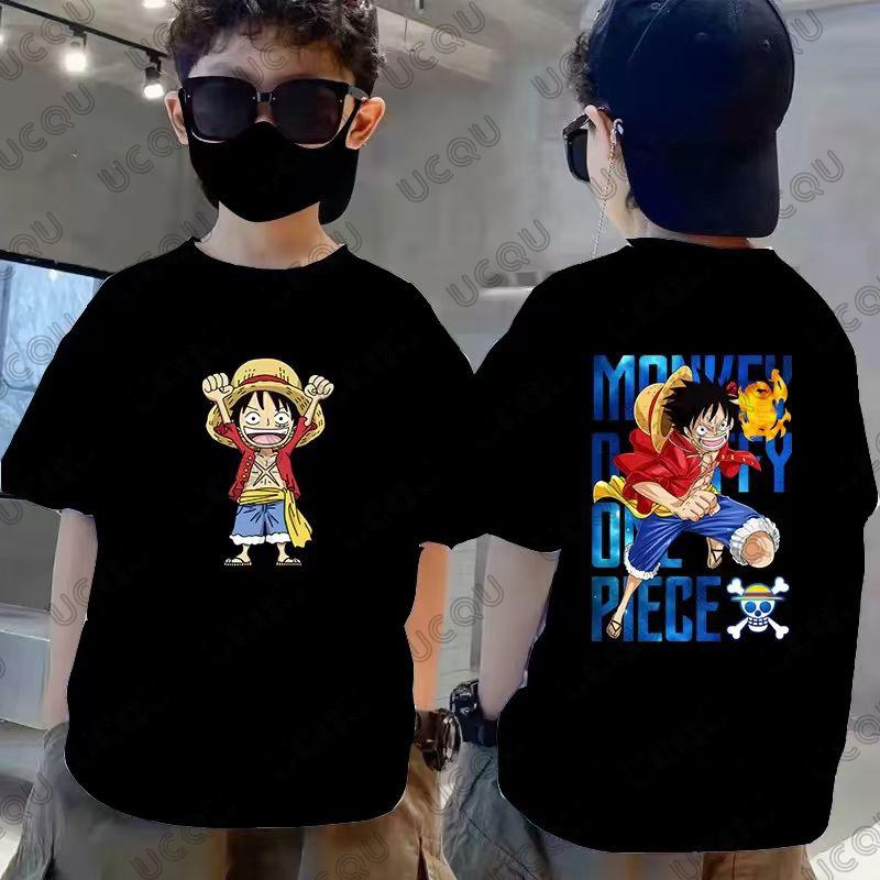 

Японский Аниме One Piece Мультяшный Принт D.Ленни Хлопковая Футболка Для Детей Летняя Короткий Рукав Футболки Повседневные Детские Спортивные Топы 110