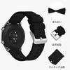 ANNEFIT 17mm Silicone Watch Rubber Replacement Strap with Quick Release Buckle Band, Black/Silver