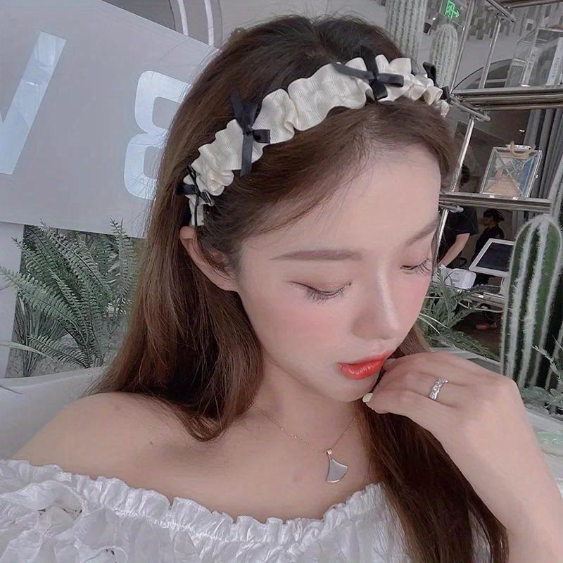 Drăguț cu fundă mică, cu lunetă pentru cap pentru femei, bentită pentru fete, benzi pentru păr Kwali, bentita pentru păr, pentru petrecerea de vacanță, accesorii de păr