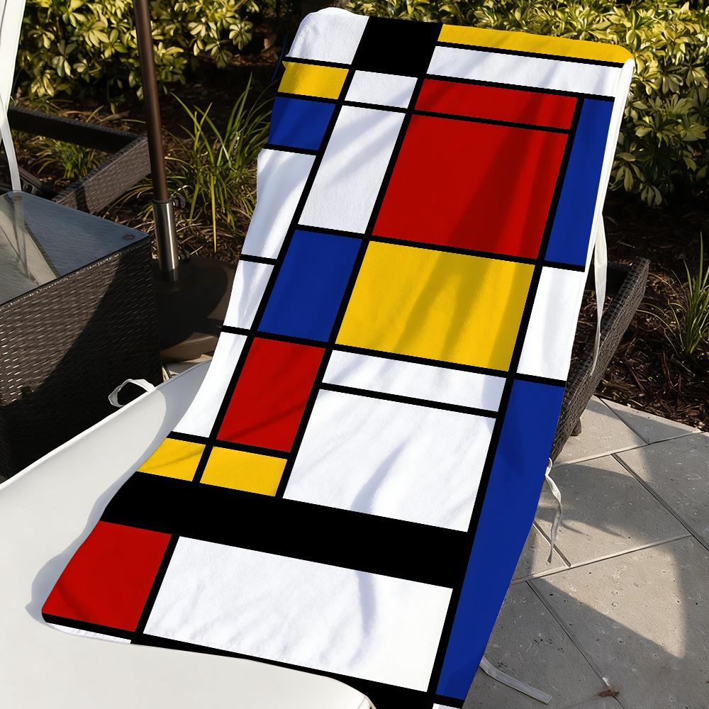 Kunst P-Piet Mondrian Handtuch Sport Schnelltrocknend Reise Campingausrüstung Sanddicht Weich Leicht Großes Strandhandtuch
