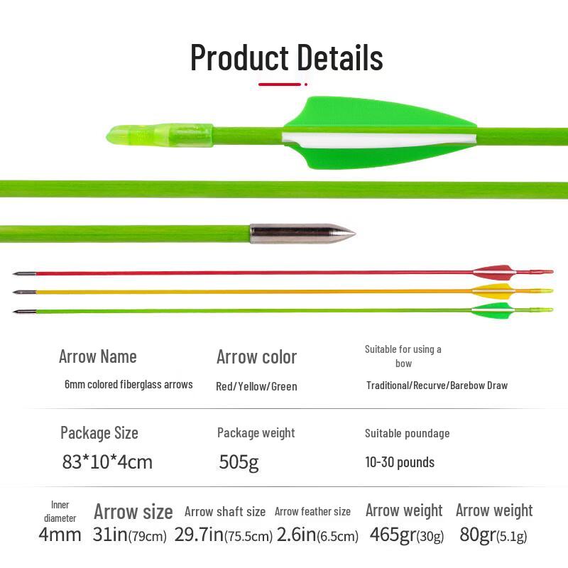 Xuan Yong 6mm Fiberglass Archery Arrows