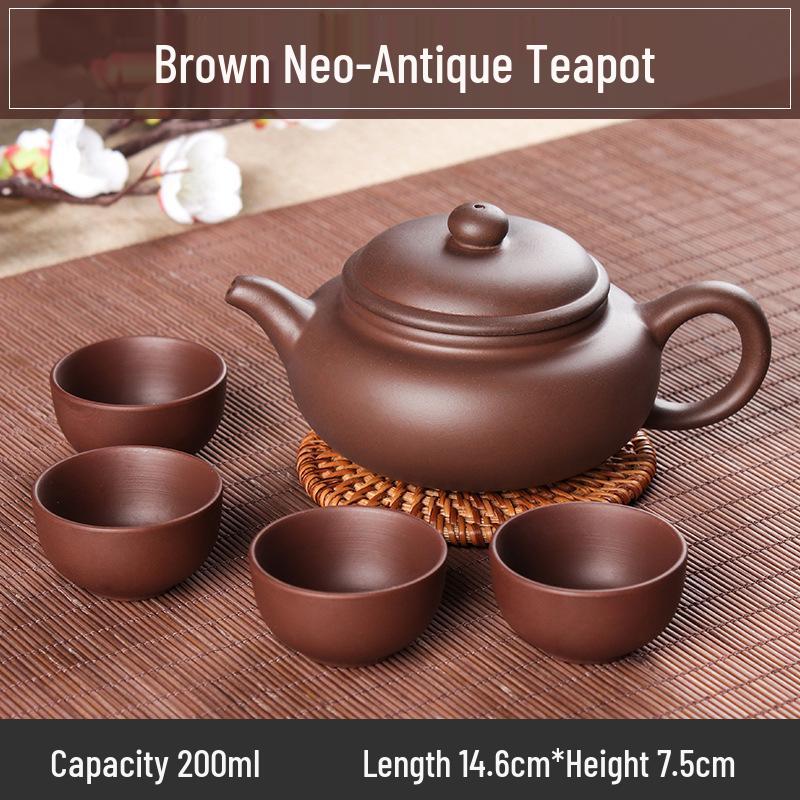 Small Capacity Yixing Xishi Pot: Handmade Purple Clay Teapot with Filter - Antique Style Kung Fu Tea Set