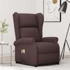 Massage Chair Dark Brown Fabric