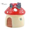 Resin Miniature Garden Ornament Waterproof Popular 3 Sizes Cute Mushroom Gardening Props for Home Decor