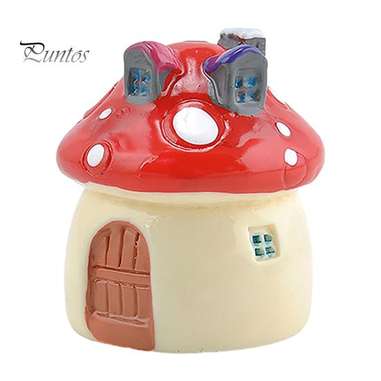 Resin Miniature Garden Ornament Waterproof Popular 3 Sizes Cute Mushroom Gardening Props for Home Decor