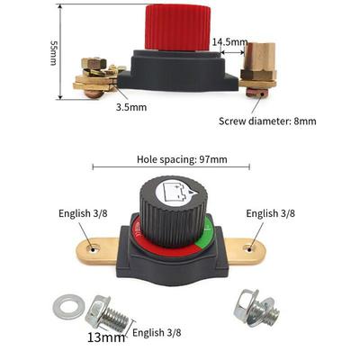 1PC Marine Waterproof Battery Disconnect Switch For RV Car Boat  For ATV 12V 48V Battery Kill Switch Positive/negative Battery