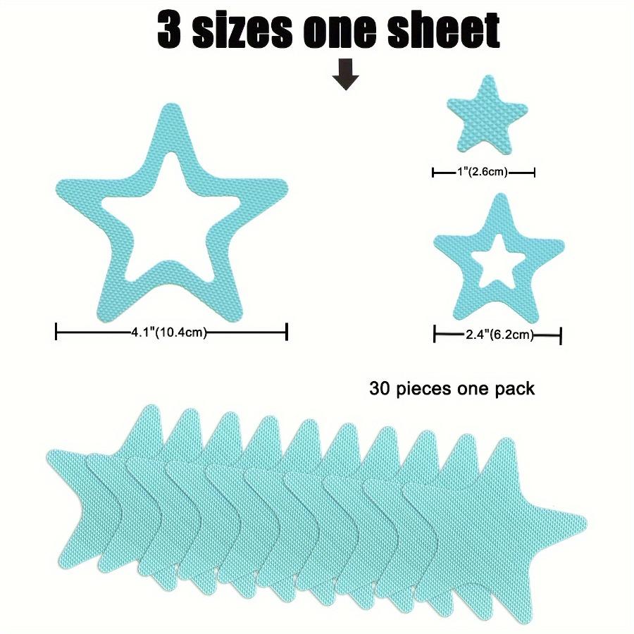 30pcs Star Shape Floor Shower Room Bathtub Anti-slip Stickers Anti-fall Safety Tape Pad Bathtub Mat