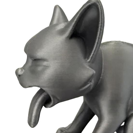 3D Printed Vomit Cat Figurine Plastic Kitten Statue Animal Sculpture