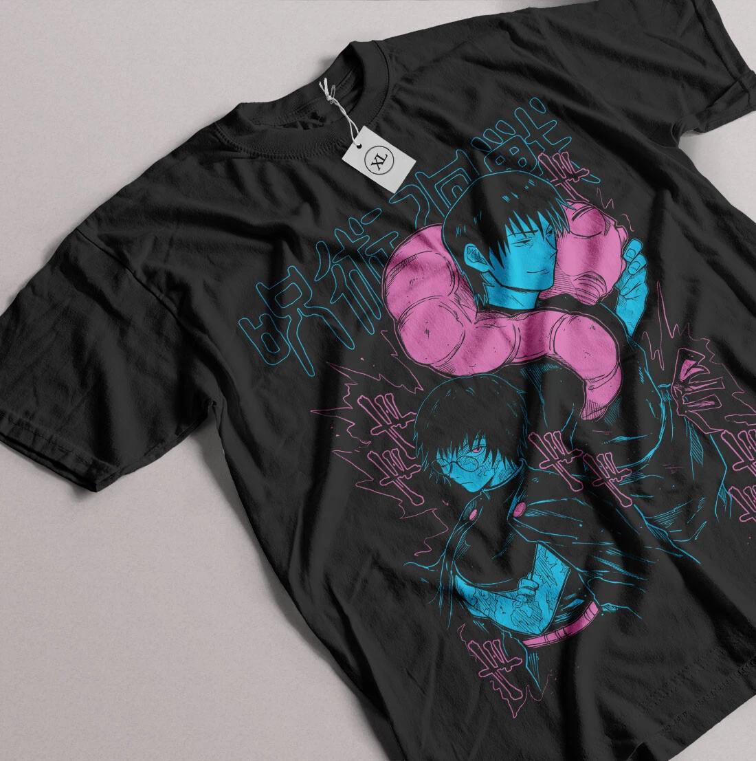 

Майка Jujutsu Kaisen Фушигуро Тодзи Аниме Хоррор ,Черный Короткий Рукав Все Размеры S