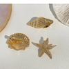 3Pcs/Set Fashion Europe America Golden Starfish Shell Duckbill Hair Clip For Women Elastic Girl Hair Accessories Headwear