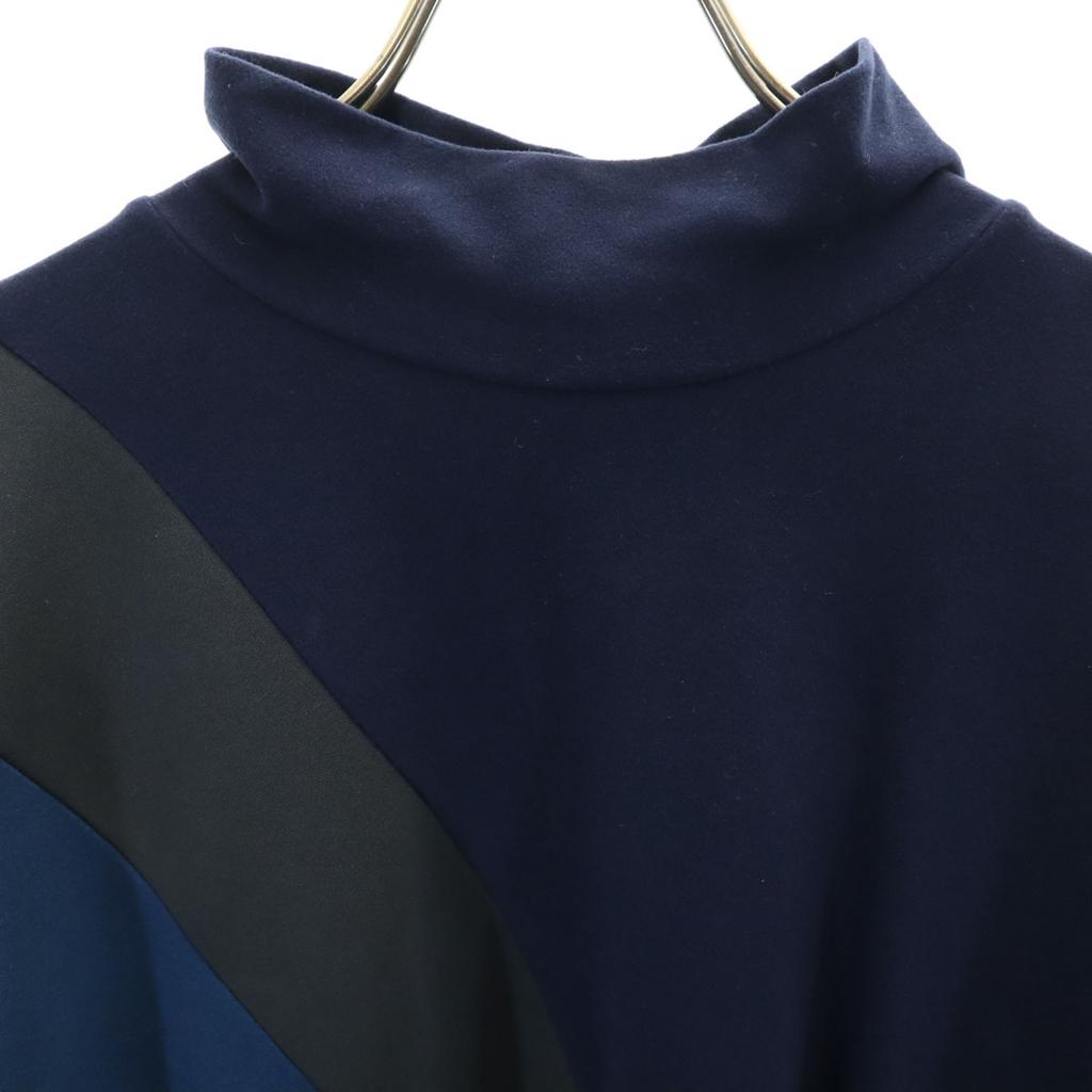 LANVIN SPORT made in Japan Langarm Hoher Kragen Größe 40 Marineblau Herren Gebraucht