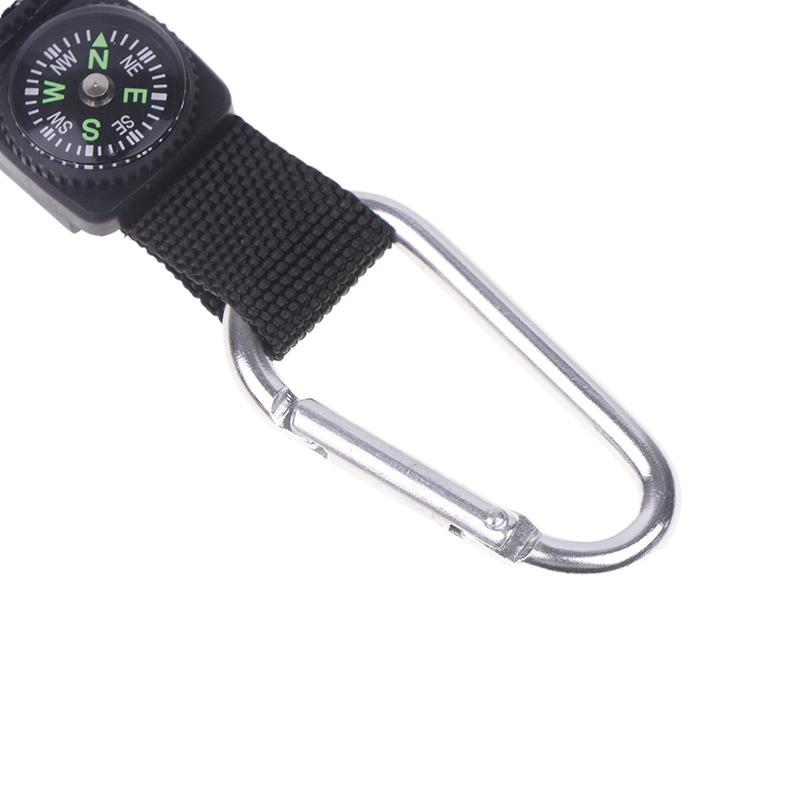 Mini-Kompass mit Haken 2-in-1 Multifunktionaler Wander-Karabiner Empfindlicher Führer Outdoor-Bergsteigen Schlüsselanhänger Camping-Werkzeug