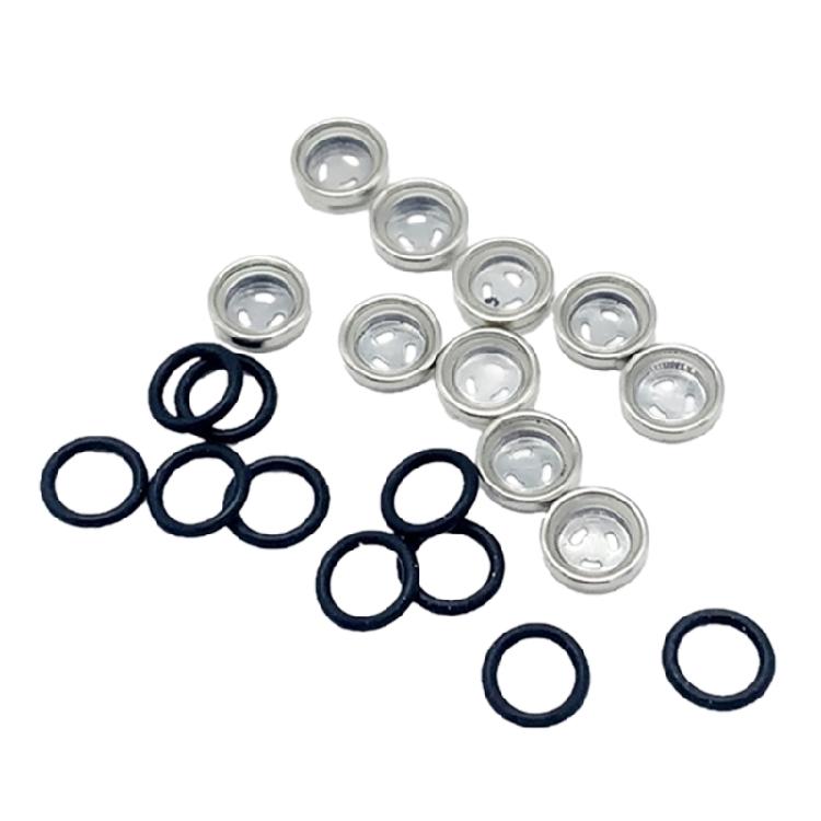 Clear Brake Sight Glass Service Parts Kit, 10-Piece Motorcycle Repair Set with Rubber Gasket Components for Upkeep