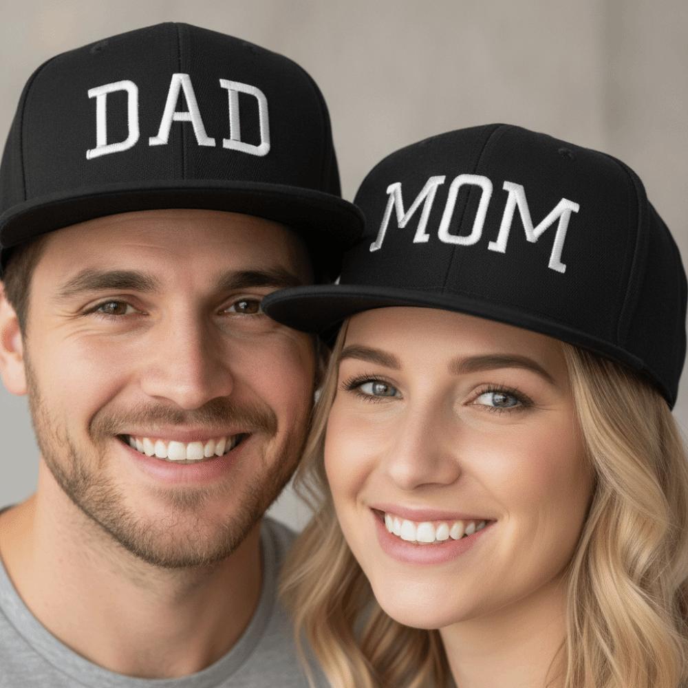 Adjustable Parents Matching Baseball Cap Hip Hop Baseball Hats MOM DAD Snapback Cap  For Man Women